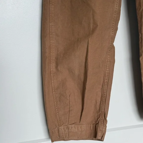 Everlane  Adjustable Waist Brown Barrel Pants - Picture 2 of 6